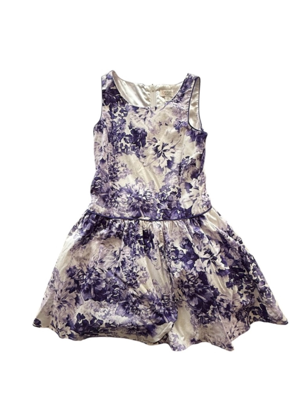 Children’s Place girls’ floral purple & white dress (size 10)